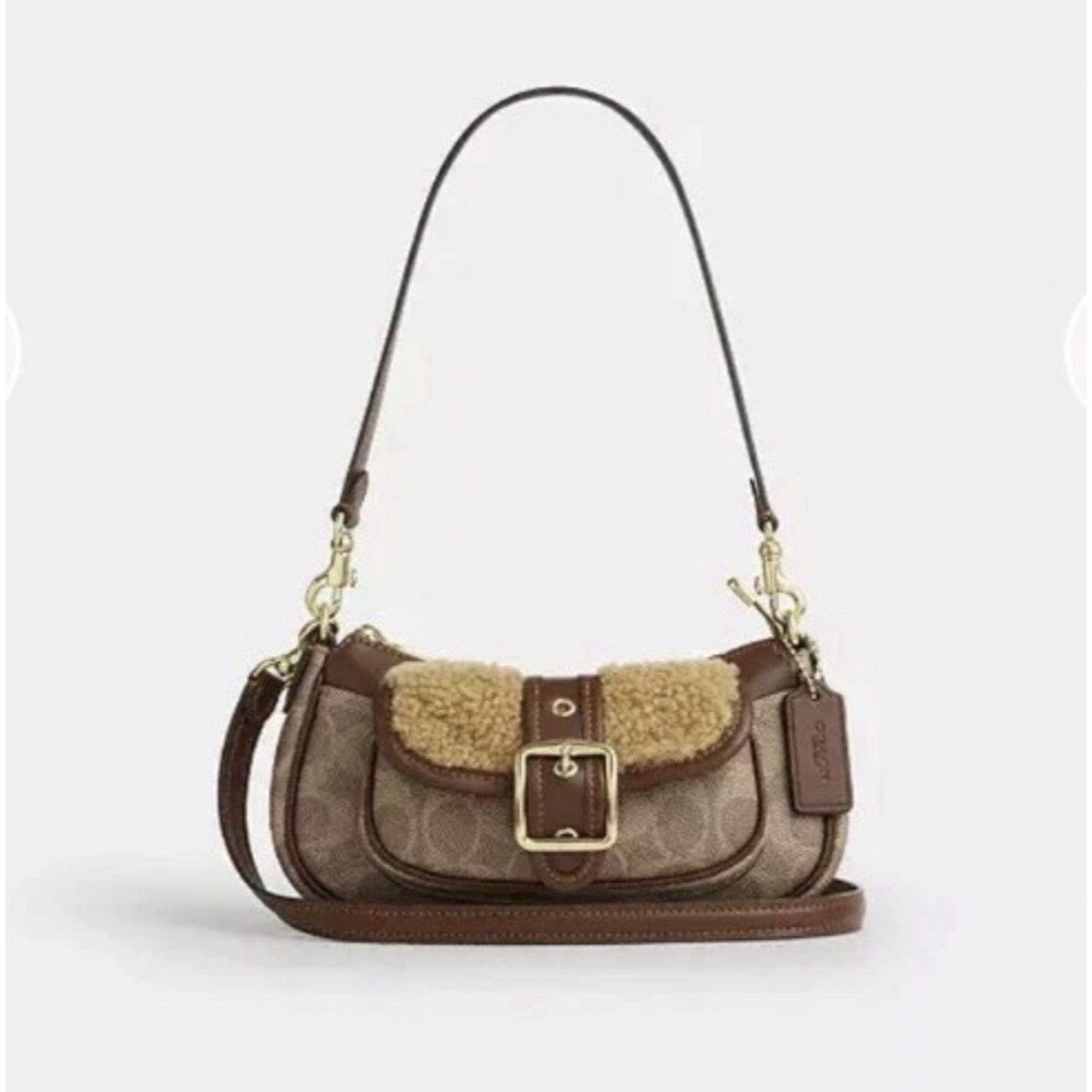 Coach Ashton Mini Shoulder/Crossbody Bag Signature Canvas Brown/Tan CDB13